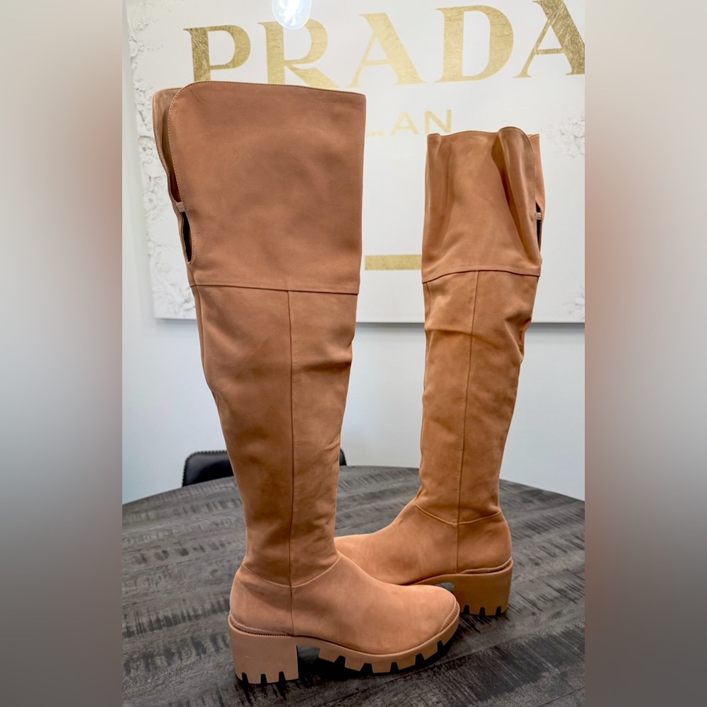 SCHUTZ Tan Over-the-Knee Boots/UNISEX/SIZE MEN'S 9/WOMEN'S 11/NEW